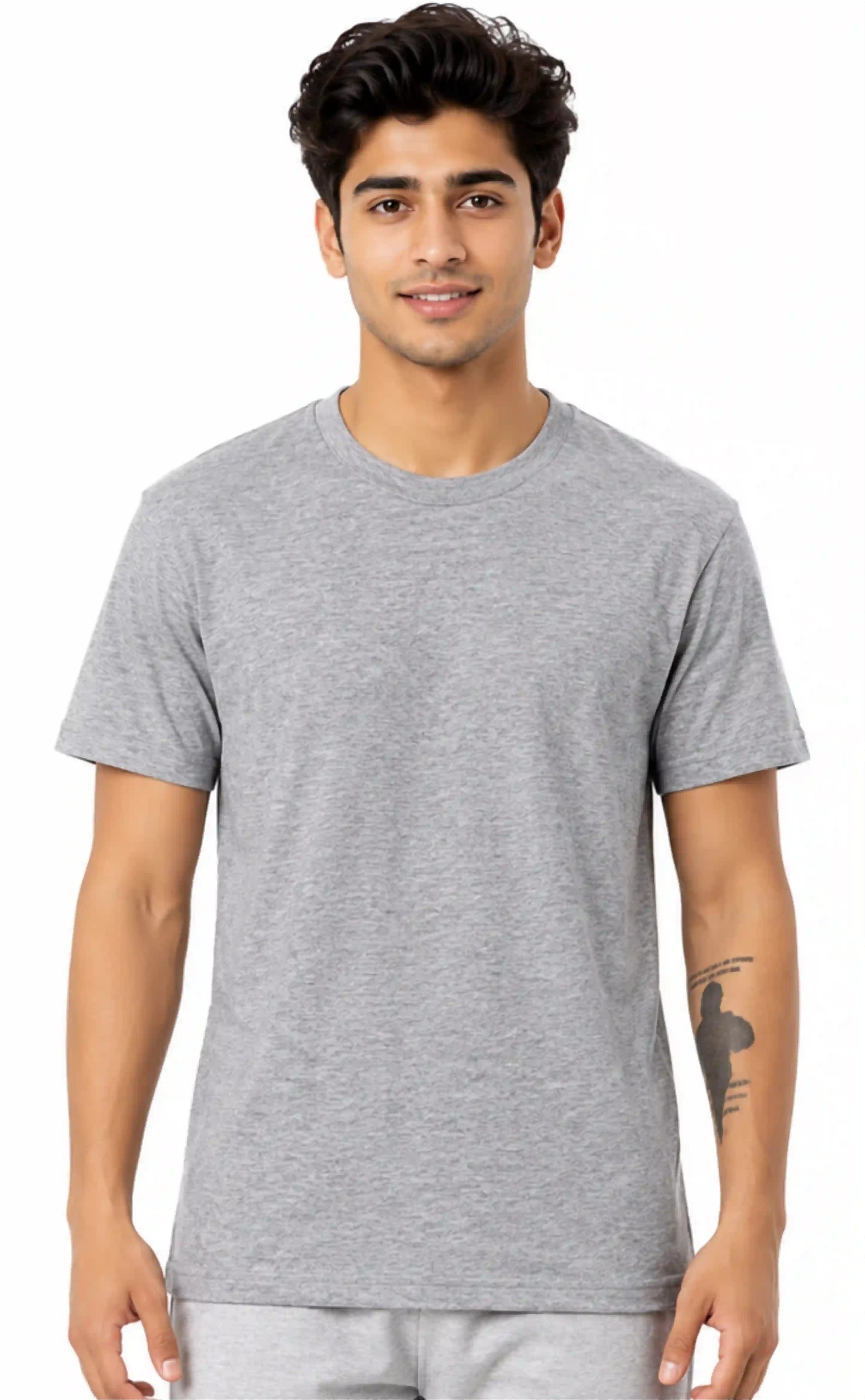 Grey Round Neck Tshirt